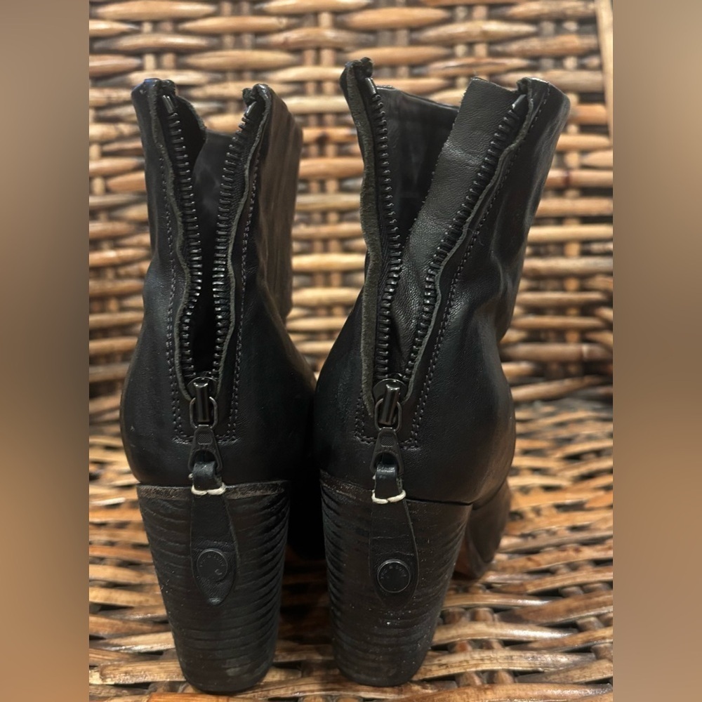 rag & bone Classic Newbury - Ankle Boot Size: 36/6 Black leather block booties - Picture 6 of 13